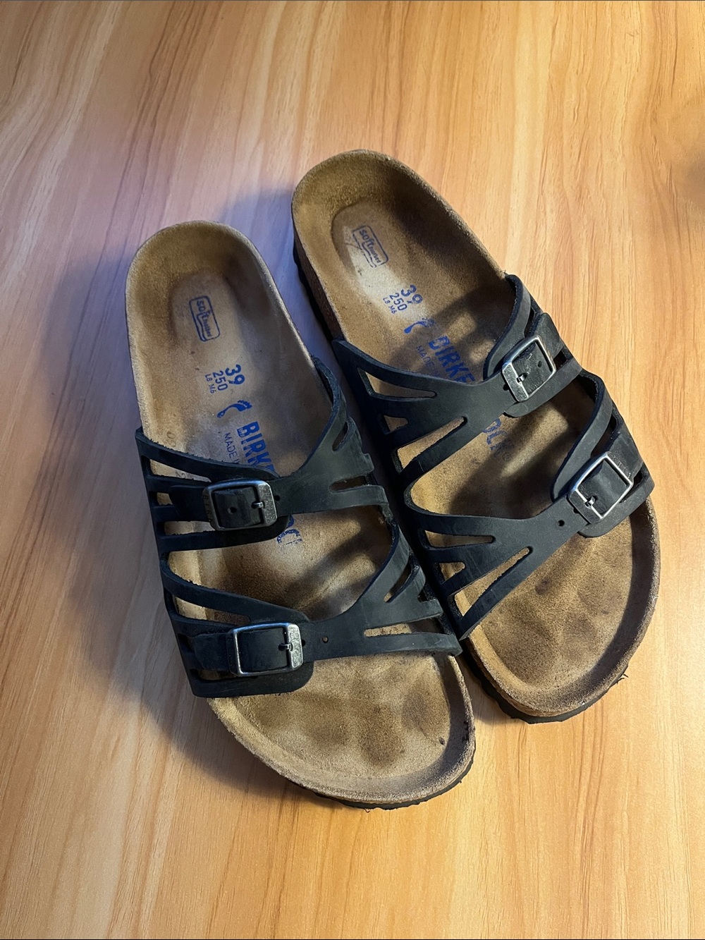 Birkenstock Granada Navy Leather Women’s Sandals